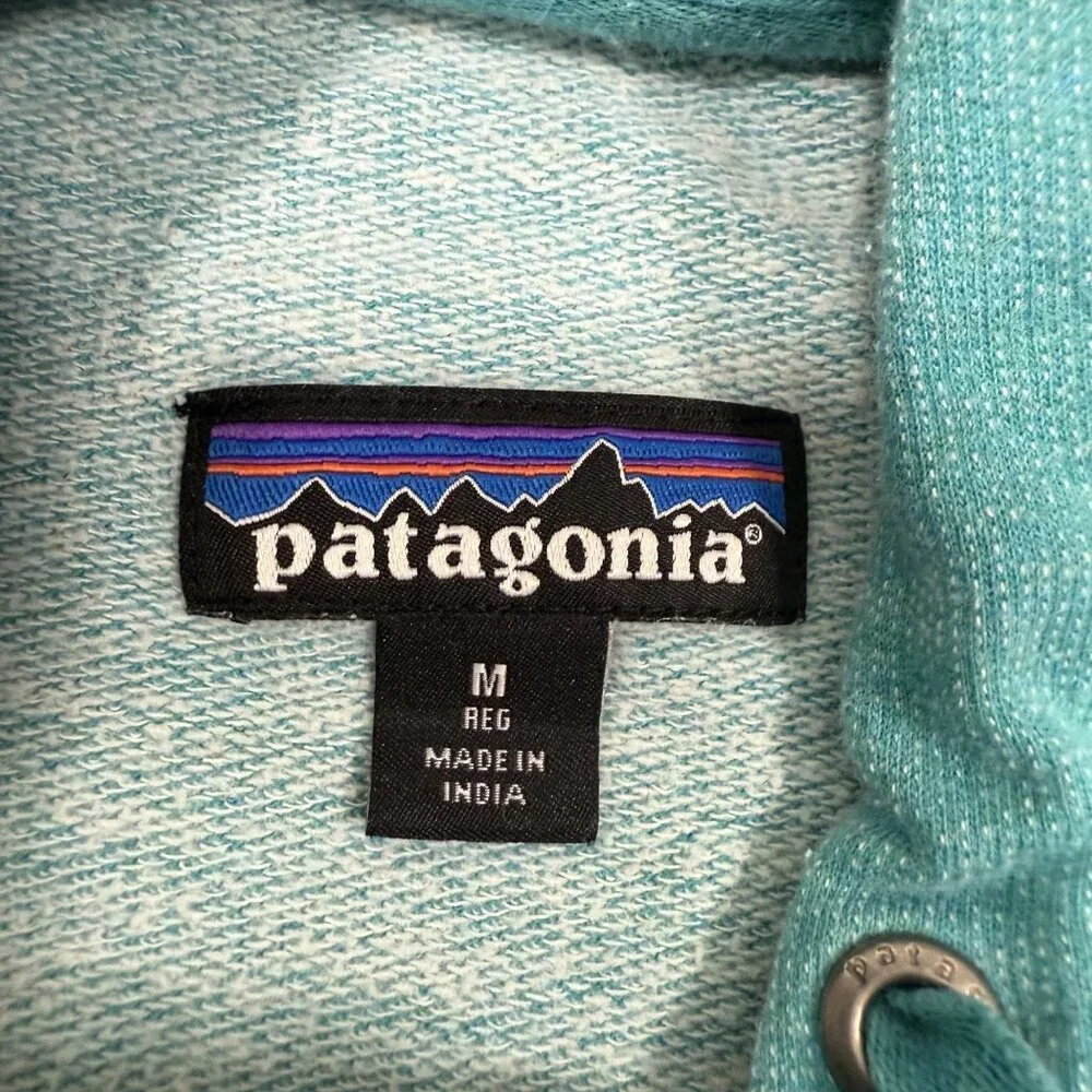 Patagonia Blue Hoodie with Striped Design - Picture 3 of 6